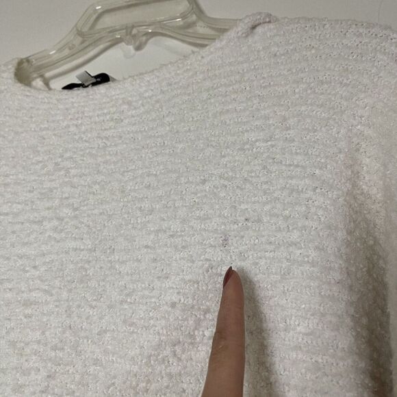 VINCE. Ivory white fuzzy Pullover lounge casual knit hoodie sweater size XS - Picture 2 of 7